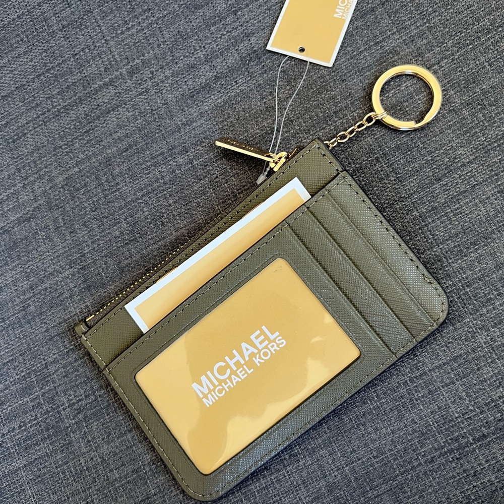 NWT MICHAEL KORS JET SET TRAVEL SMALL TOP ZIP COIN POUCH WITH ID WINDOW - Picture 3 of 6